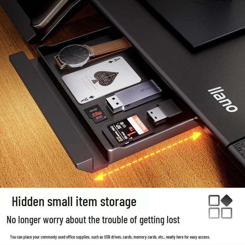 Multifunctional Monitor Riser with Storage