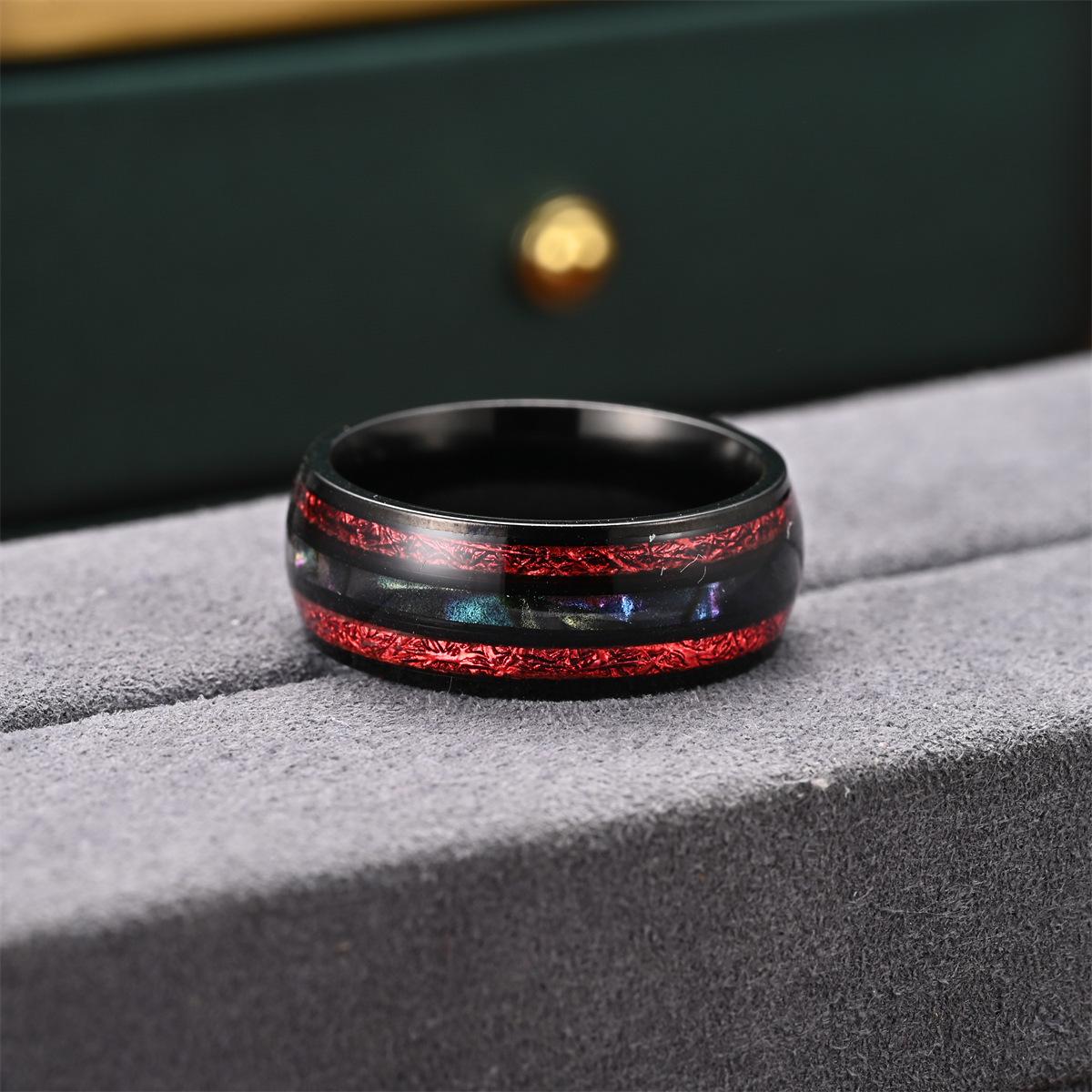 

1 шт. Стильное и простое кольцо из титановой стали — первый выбор для повседневной носки и подарка 13 чёрный