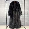 Can hair imitation toka fluffy fur jacket women's imitation fur extended suit collar winter women's coat