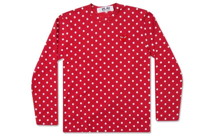 

CDG Play T Shirts Men s Crew Neck Moderate Straight Fit AZ-T166-051-3 L