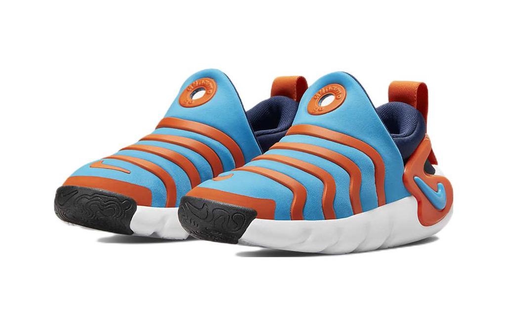 Nike Dynamo GO Caterpillar Cushioning Low top Sports Casual Shoes Blue Orange Children Aged 3 7 Years Old DH3437-403