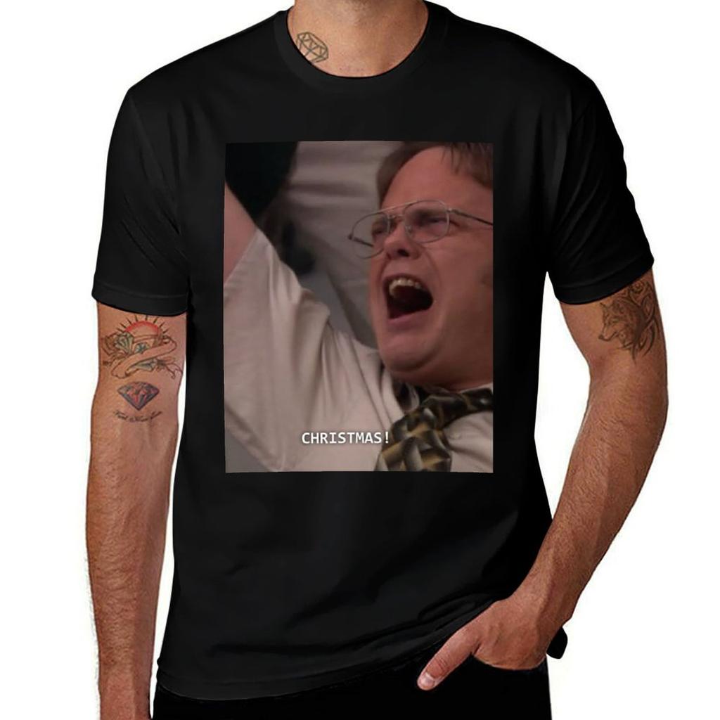 Dwight Christmas Sweater T-Shirt Casual All Match Short Sleeve T-Shirt