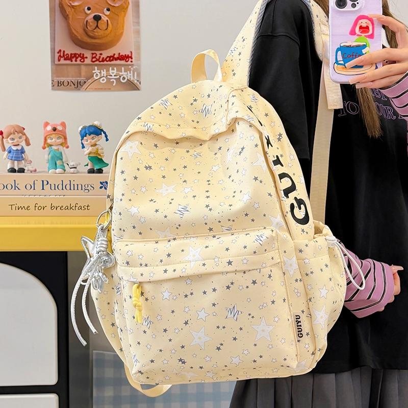 Student Schoolbag Female Star Printed Backpack