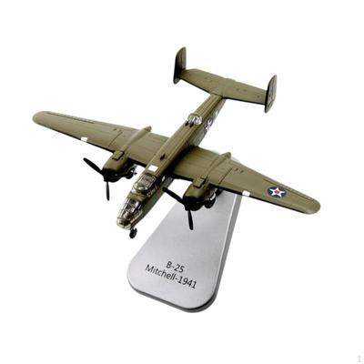 1/144 B25 Fighter Plane Airplane Model Diecast Alloy Aircraft for Living Room