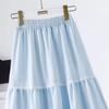 Spring/Summer Balletcore Midi Skirt for Women - Soft Slim-Fit Lace Trim Tiered Cake Skirt