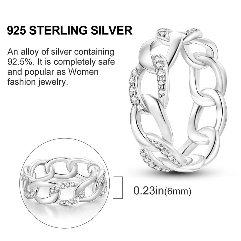 New 925 Silver Rings Zircon Sparkling CZ Rings Rings For Women Original Wedding Fine Jewelry Accessories Gifts