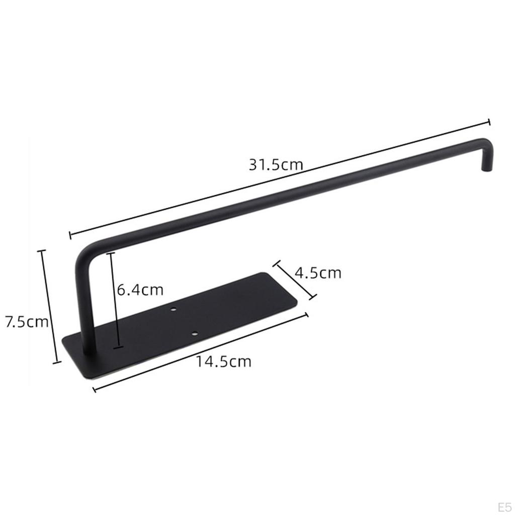 Roll Paper Holders Under Cabinet Towel Rack for Kitchen Hotel Bathroom Square Argent