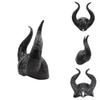 Urocza Maska Cosplay Czarownicy Maleficent 2 Władczyni Zła z Uderzającymi Czarnymi Rogami
