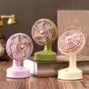 Mini Ventilador de Mesa USB Recarregável Velocidade Única Ventilador Pessoal de Mesa Cabeça com Inclinação Ajustável de 90 Graus Ventilador Silencioso para Mesa de Cabeceira Desktop