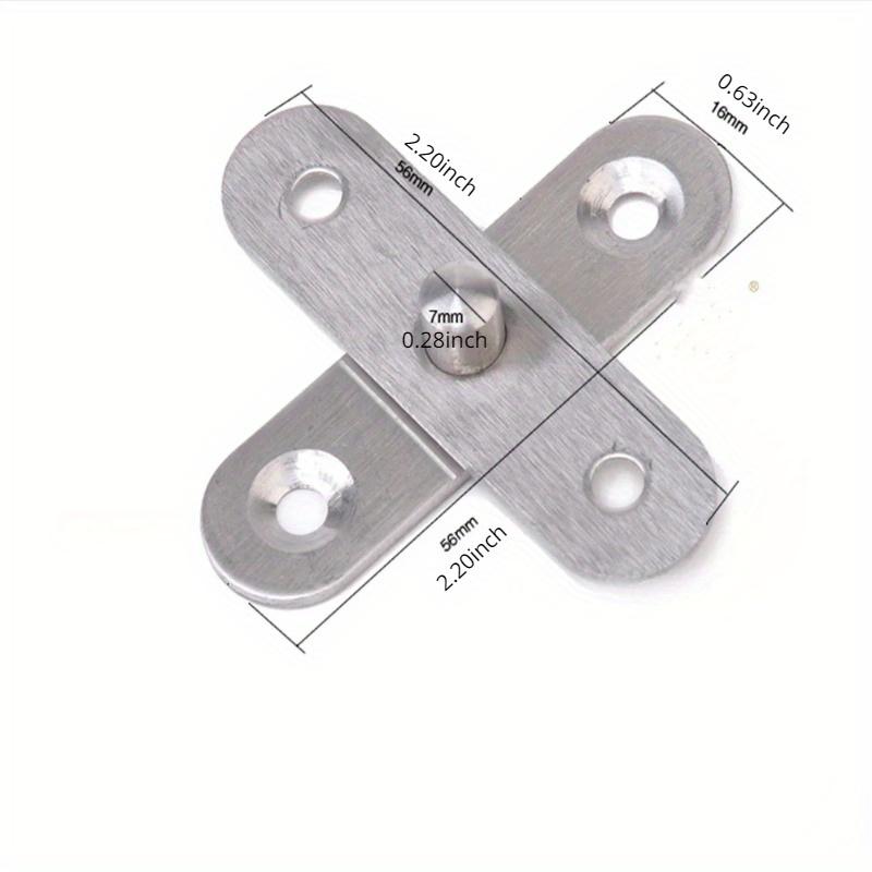 

2set 360 Degree Hidden Hinges For Doors Stainless Steel Upper Lower Hinge Door Pivot Hinge Hardware Tool Furniture Fittings Loop White