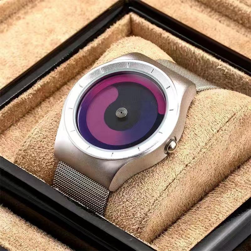 Innovative Men's No-Hands Swirl Quartz Watch – Waterproof, Stylish, and Perfect for Students