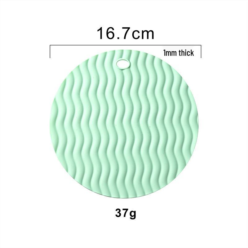 Silicone Heat-Resistant Pot Mat - Round Anti-scald Placemat Coaster for Kitchen