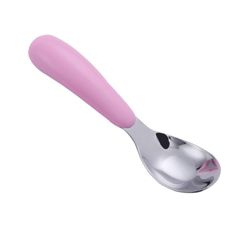 Stainless Steel Ingot Spoon Children's Spoon Portable Tableware for Primary School Students Small Spoon with Box
