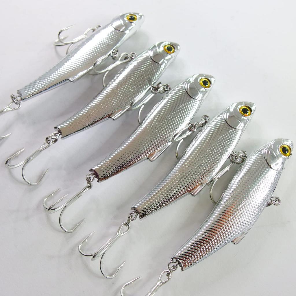 Momo Köder Seebarsch Köder Vibration Knife Edge Vibe 70ES 55ES Hochleistungs-Kleiner Blaufisch Sakura Forelle Standard-Köder Voll (70 mm – plattiert)