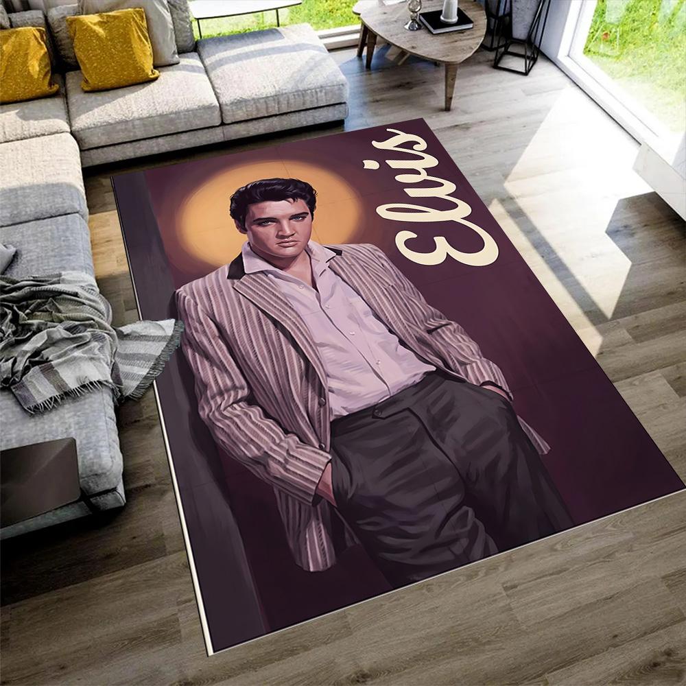 Elvis Presley Floor Rug Office Rug Design for Outdoor Dining Room Living Rooms Entryway Antislip Carpet Decorate Offices Wedding Party Gift