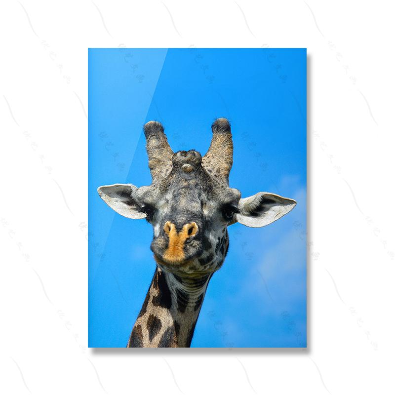 

Простой портрет животного питомца, милый художественный постер, настенная живопись, печать, минималистичный забавный жираф, детская комната, холст, картина, домашний декор 21x30cm No Framed