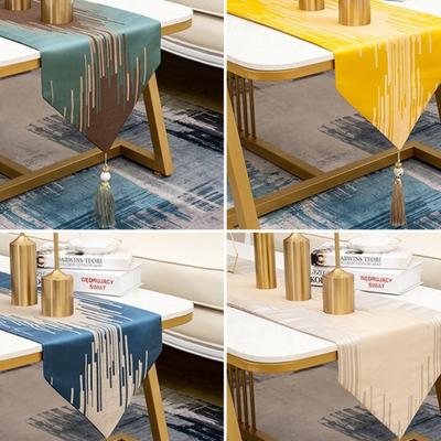 European Satin Tables Flag Modern Simple Embroidery Living Room Dining Table Tea TV Cabinet Cover Cloth Hotel Table Flag