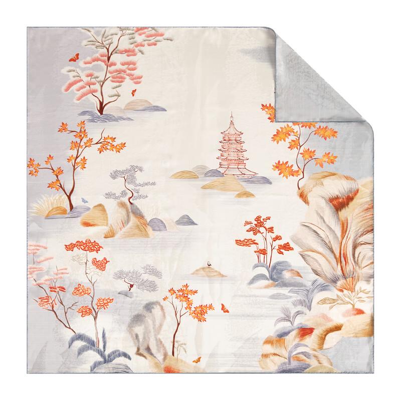 Wansli Women's 100% Mulberry Silk Square Scarf