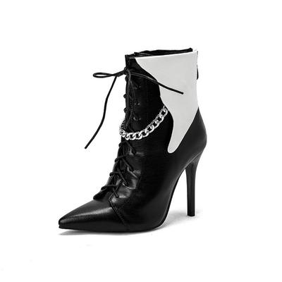 Stivali Sexy da Donna Punta Affusolata Inverno Pelle PU Stiletti Stivali Stampa Pitonata Stringati Décolleté da Donna Scarpe Tacchi Sottili WSH4727