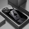 Stylish Poker Pattern Tempered Glass Black Phone Case For iPhone 17 16 15 14 13 12 11 Pro Max 17 Air 7 8 Plus XR XS X Cover