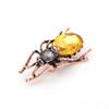 Blucome 3 Colors Available Crystal Large Beetle Brooches for Women Fashion Vintage Bug Pin Insect Jewelry Good Gift