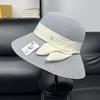 High-end 2026 UV-proof straw fisherman's hat children's French big-brimmed sunshade straw hat basin hat beach sun hat