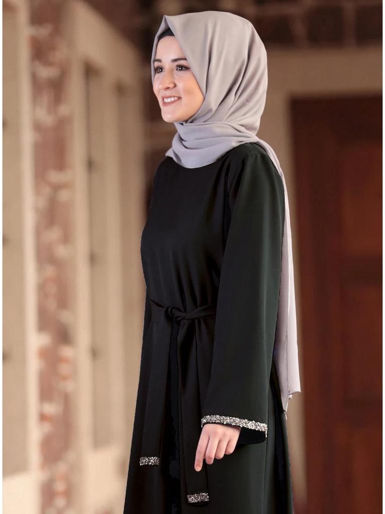 Středovýchodní dámská večerní abája - Dlouhé muslimské šaty