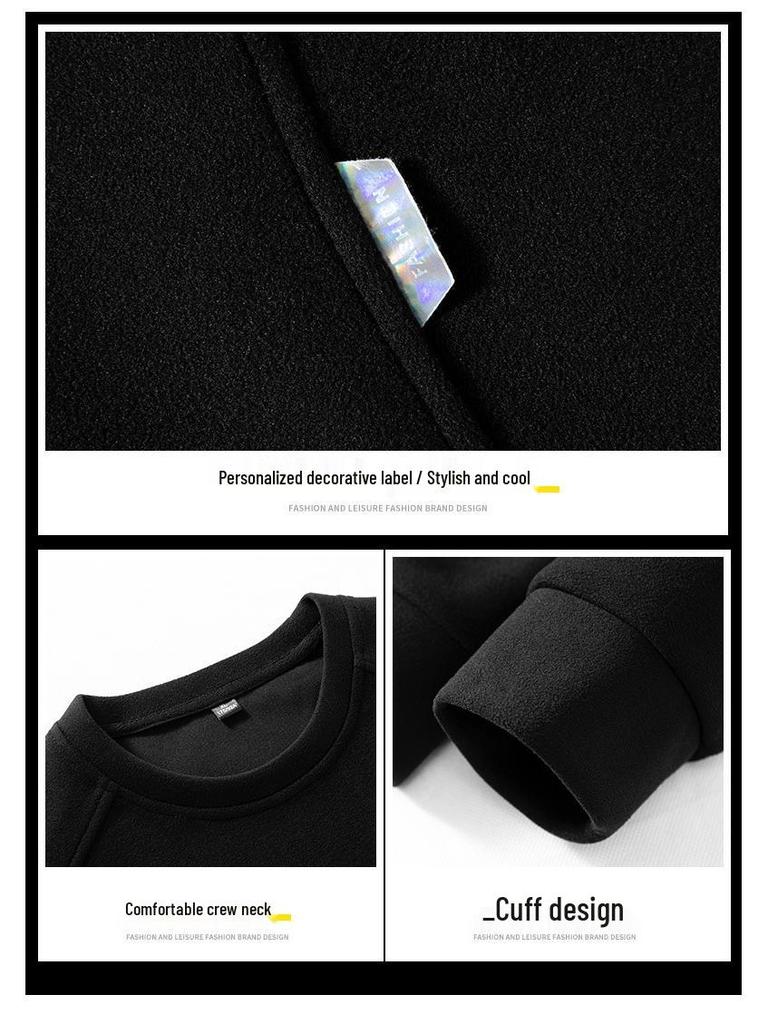 Cross2025 Herren Thermofleece Hoodie - Herbst/Winter Übergröße Langarm Lässiger Basisschicht