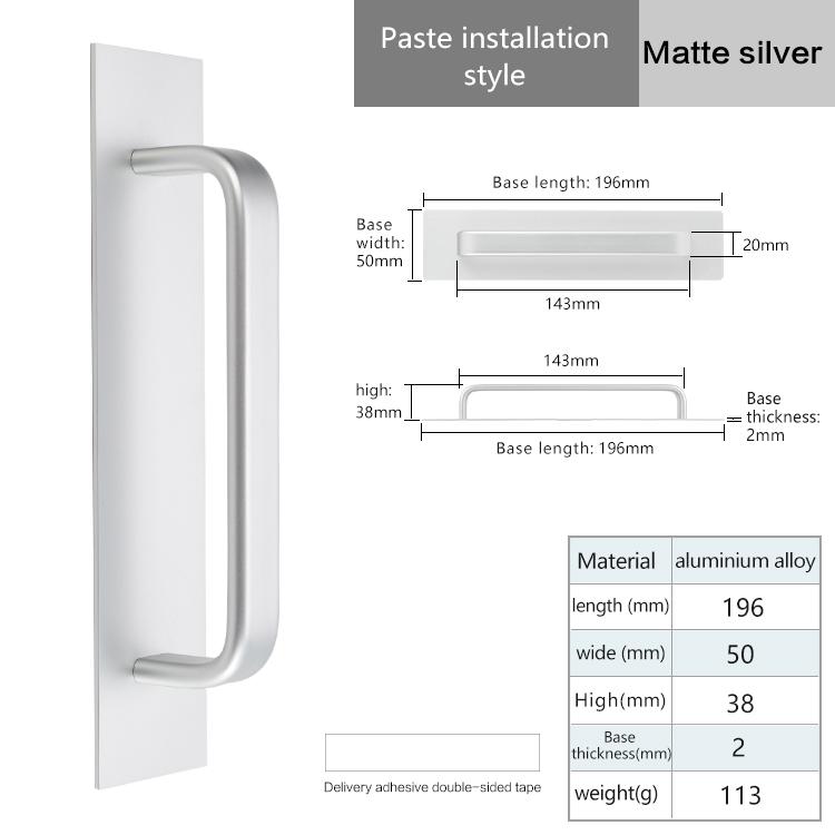

Sliding Door Pulls Glass Shower Door Handles Stick On Barn Door Push Pull Handle Self-Adhesive Outdoor Garage Gate Handle 1pcs