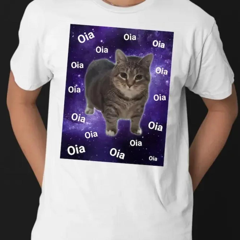 

UIA Cat Model Fun Space Cat Girl T-shirt for Cat Enthusiasts Virus Model Patterns Funny Gifts Creative Fashion Clothing S