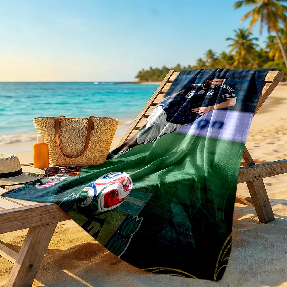 Messi Beach Towel Super Soft & Absorbent Comfortable Lightweight Suitable for Swimming, Gym, Camping, Yoga Vacation