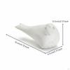 Wooden Bird Statue Smooth Carved Ornament Painted Eyes Figurine White