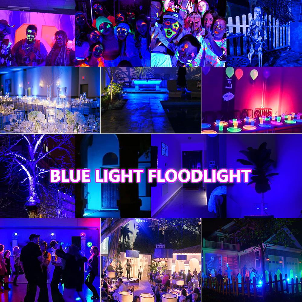 50W 100W 150W UV FloodLight 395nm 400nm Waterproof AC220V Ultraviolet Fluorescent Stage Lamp Disco Party LED Stage Blacklight