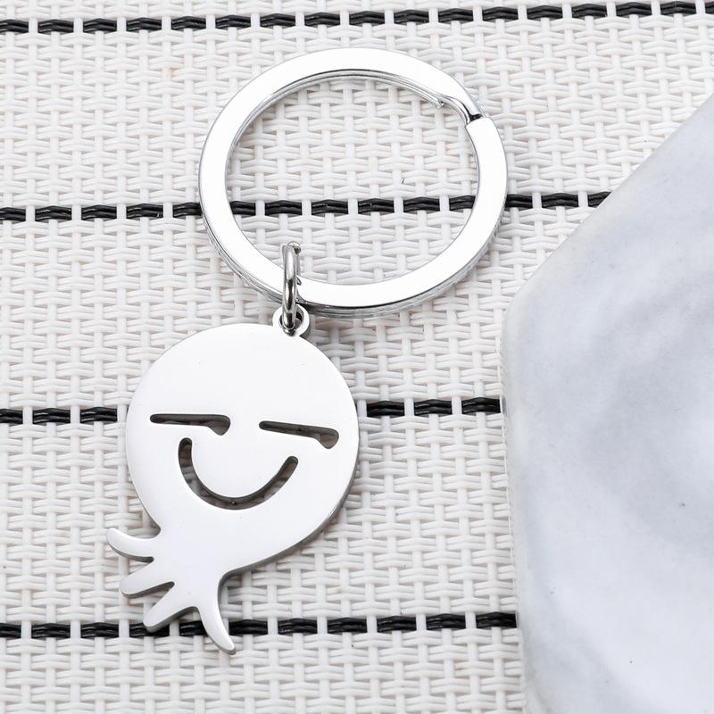 Funny Octopus Stainless Steel Keychain Simple Fashion Design Cute Cartoon Style Practical Backpack Pendant