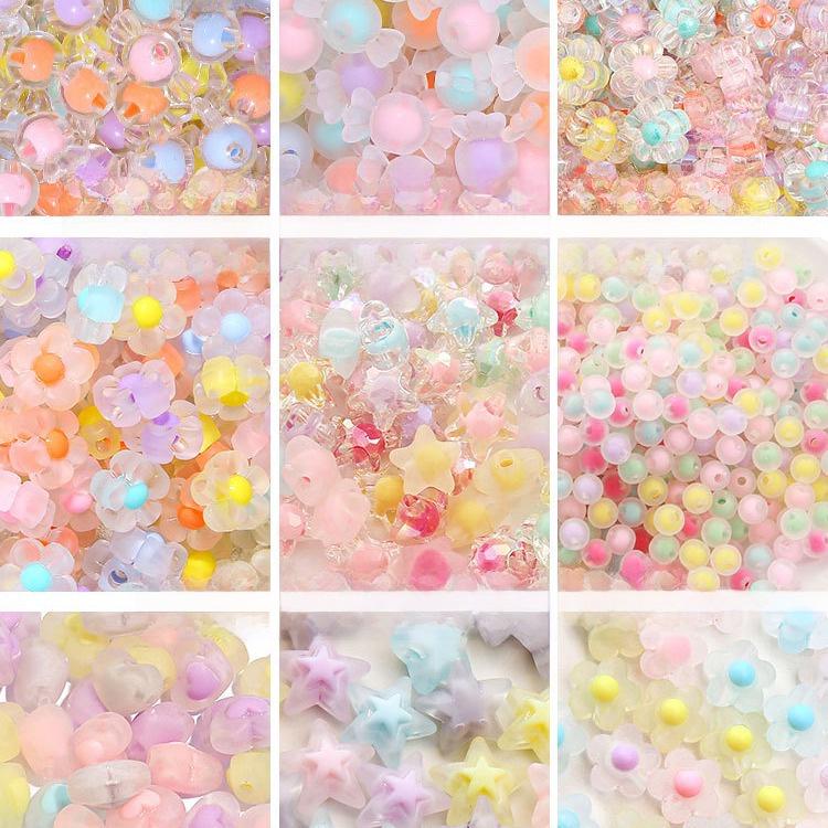 Frosted Acrylic Round Beads for DIY Jewelry and Beading Accessories