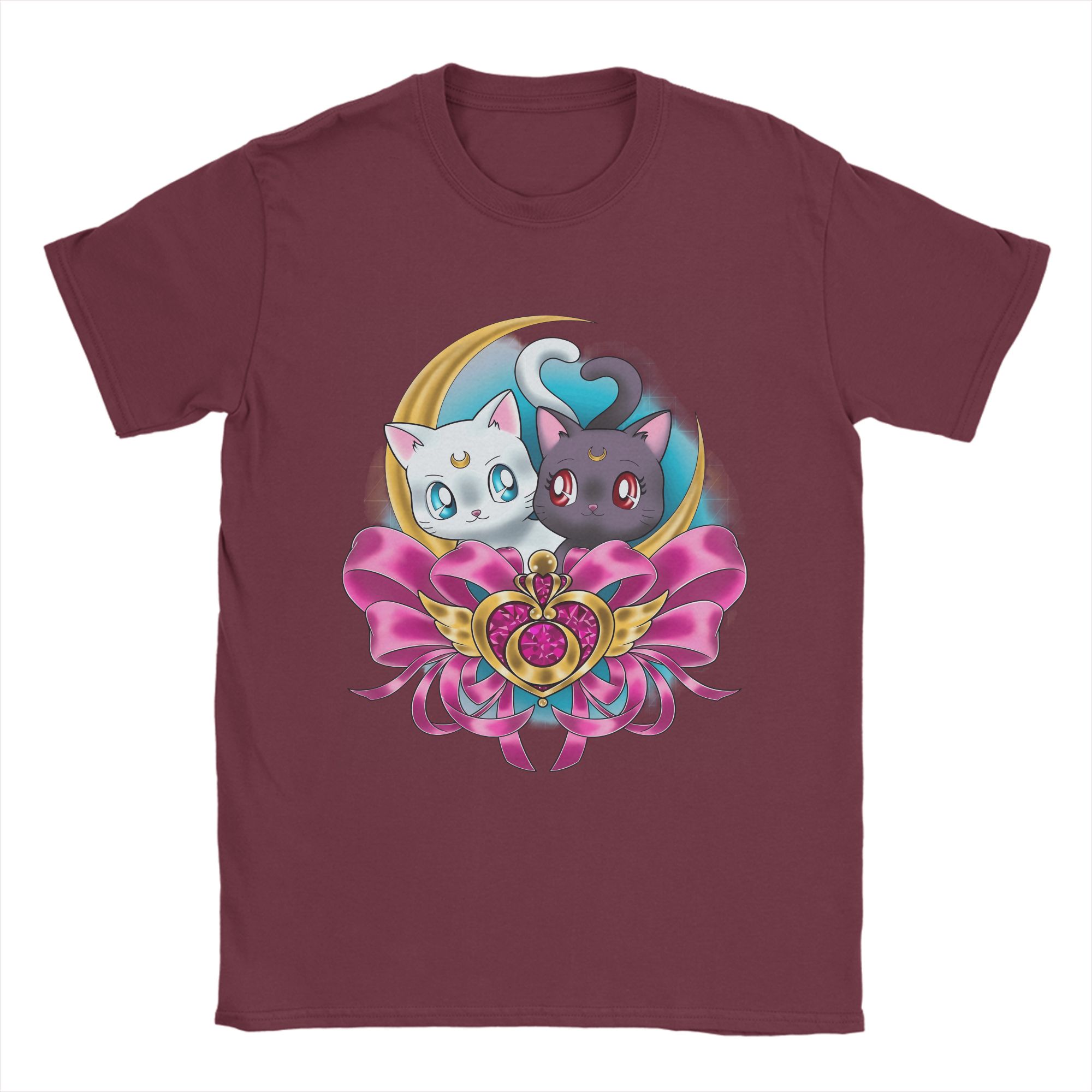 

2026 Summer Unisexs Sailor Moon Cats T Shirts 100 Cotton Tops Casual Breathable Short Sleeve O Neck Tee Shirt Graphic TShirts 4XL