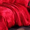 Luxus Satin Jacquard Einzel Doppel Bettbezug Set High End Europäisch Hochzeit King Size Bettwäsche Set Queen Size Bettdeckenbezug Set