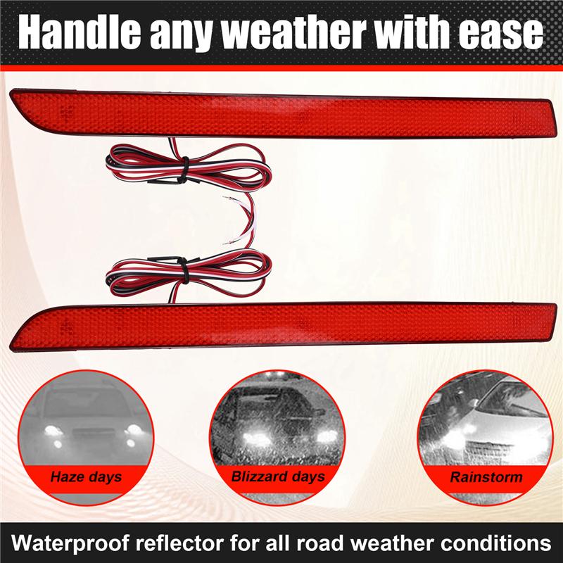 A28G-LED Rear Bumper Reflector Light Tail Signal Lamp For  Transporter T5 2012 -2016 Caravelle Multivan