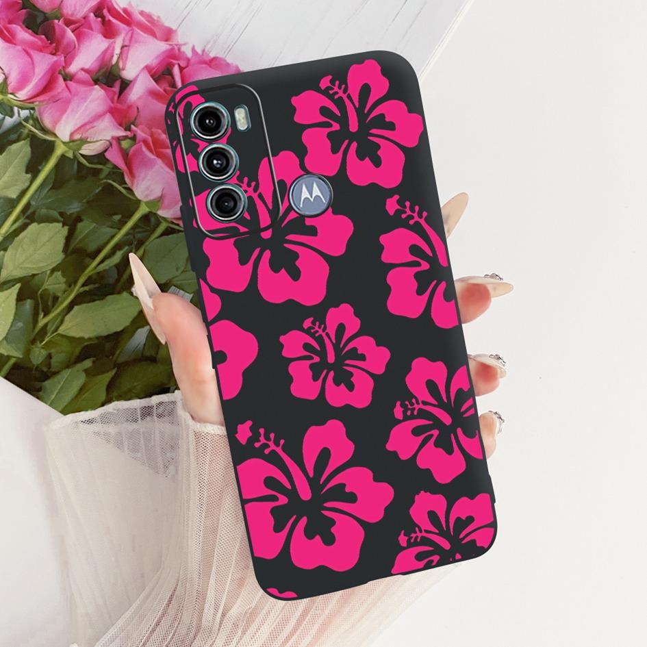 Case For Motorola Moto G60 Cover 6.8" Popular Butterfly Flower Soft Black Silicone Phone Case For Motorola Moto G40 Fusion Shell