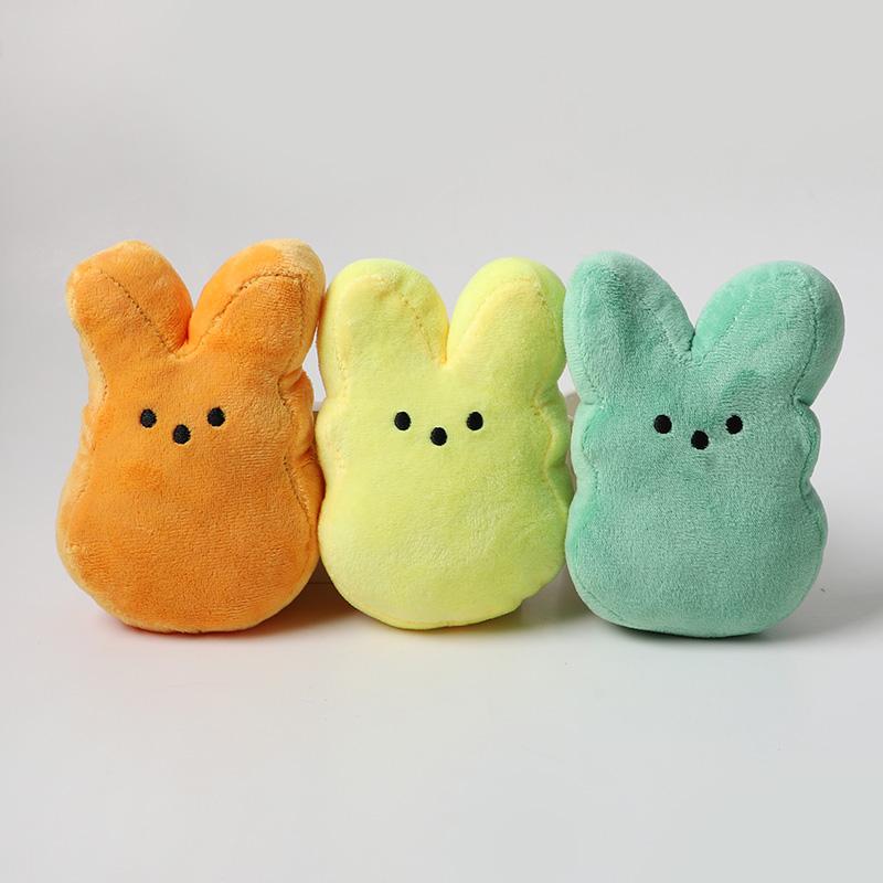 6Pcs Colorful Cute Bunny Plush Doll Easter Basket Fillers Kids Boy Girl Birthday Party Gifts Favors Spring Home Table Decoration