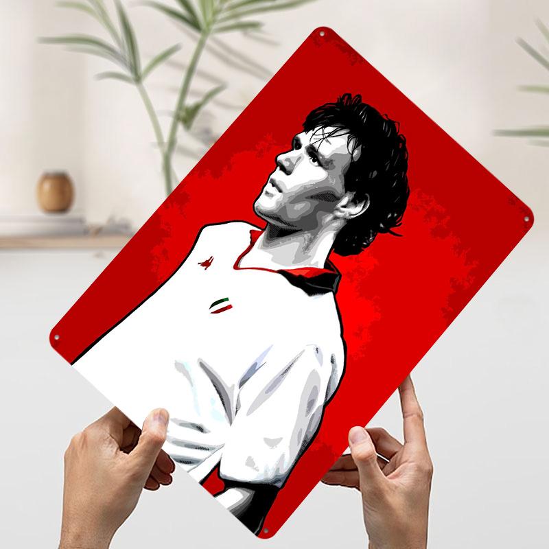 Marco Van Basten Metal Poster Customized Wall Art Retro Vintage Tinplate Signs for Man Cave Office Decoration Gaming Desk Decor