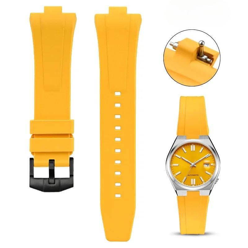 

Fluoro Rubber Strap for Citizen NJ0150 NJ0151 NJ0158 FKM Men Convex Quick Release Stainless Steel Buckle Watch Band Bracelet 9mm 9mm