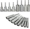 Set of 14 Socket Bits for Impact Socket Hex Socket Bits Drivers, Adapter, 6-19mm, 6.35mm Adapter, Shank,
