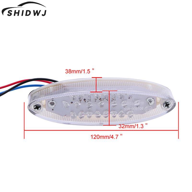 1pc 28 LEDs 3W 12V Motorcycle Rear Light Led Bike Rear Tail Stop Brake Ellipse Light Easy To Mount Directly Bolt On