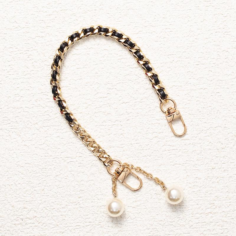 

Pearl Charm Anti-Loss Wrist Strap Durable Phone Chain Leather Cord + Pendant Pearl