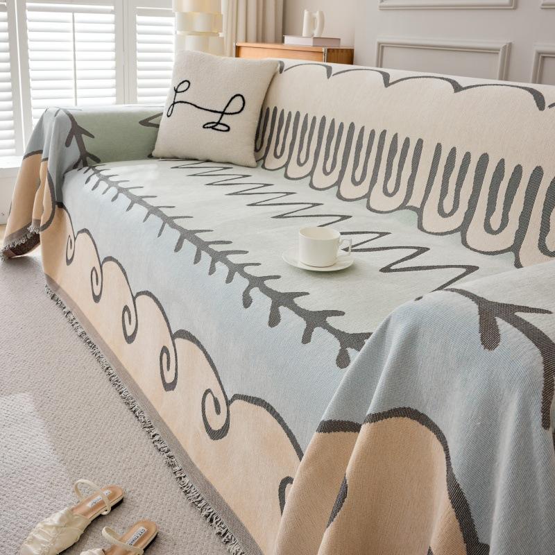 Chenille Sofa Handtuch Vier Jahreszeiten Universal Sofaüberwurf Staubschutz Wohnzimmer Gerade Reihe Sofa Einteiliger Überzug Stoff Kratzfest