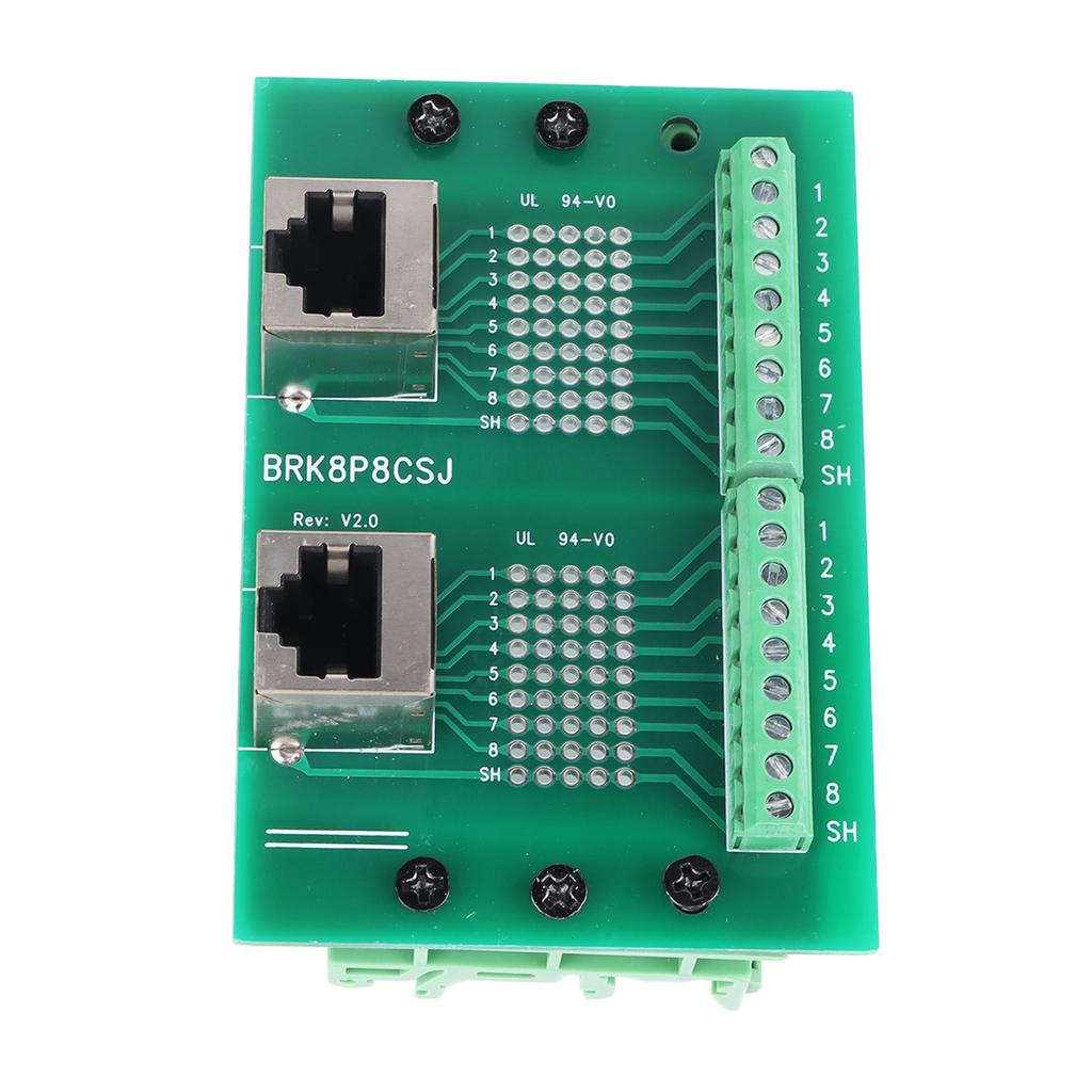 Ethernet Connector Breakout Board Fast Transmission DIN Rail Mount RJ45 M2 Terminal Block
