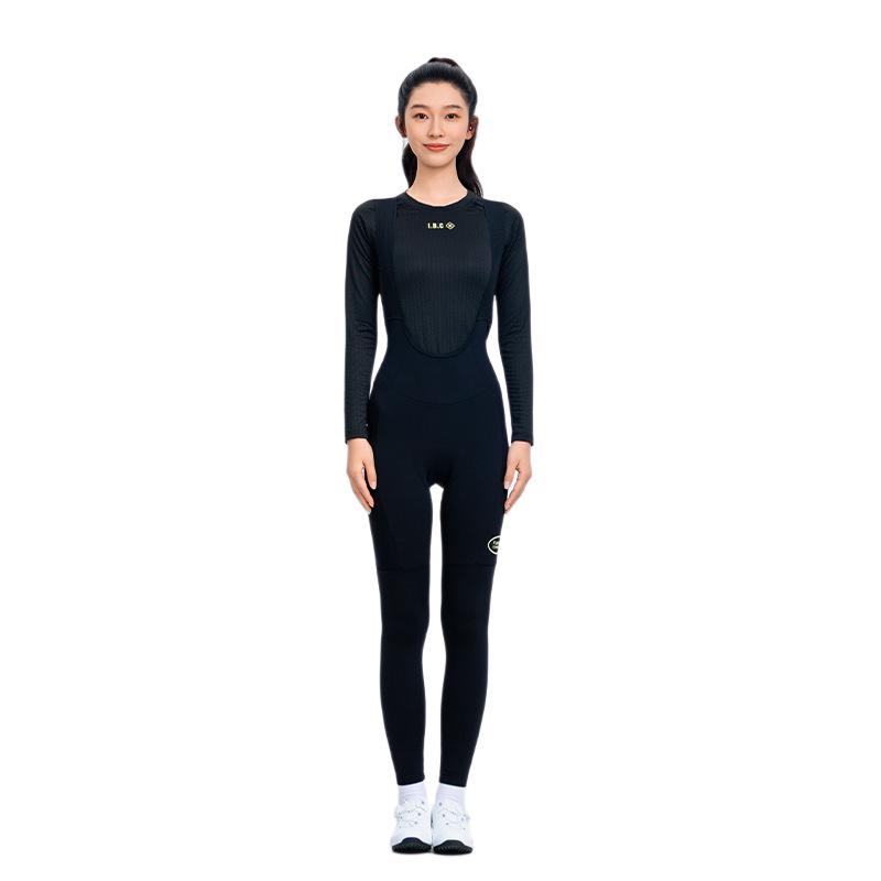 INBIKE Damen Fleece Latzhose für Radfahren - Warm, Hoher Bund für Langstreckenfahrten