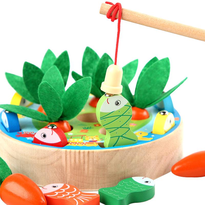 Wooden Magnetic Fishing & Role-Play Puzzle Toy for Early Education