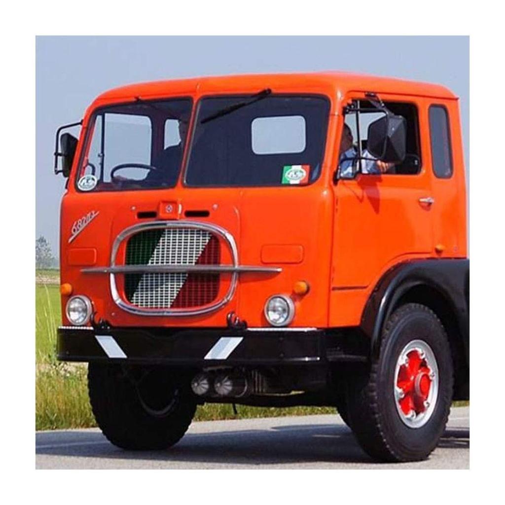 Pair of Front Indicator Lamps Amber Lens with 12V Bulbs Compatible with FIAT 682-N3 Trucks & Universal Vehicles